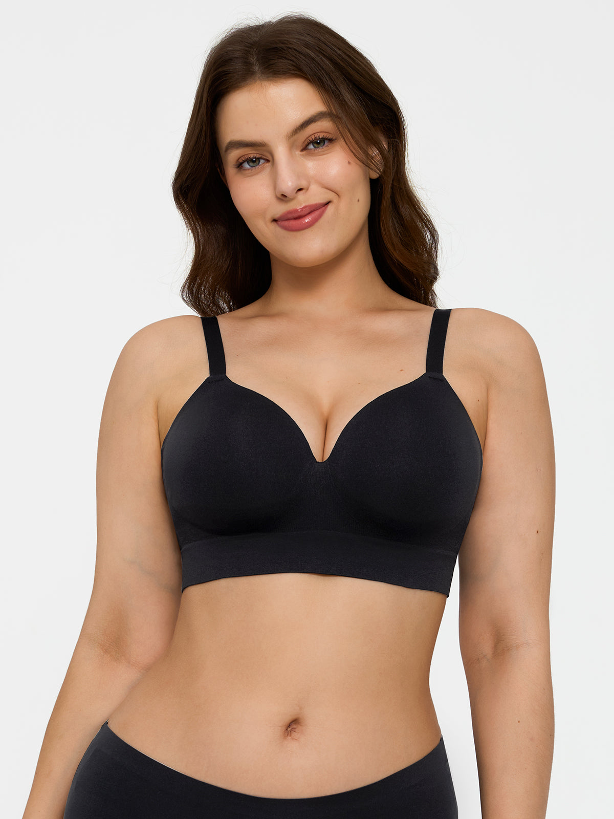 2-Pack Wireless Seamless Push-Up V-Neck Bra Bundle