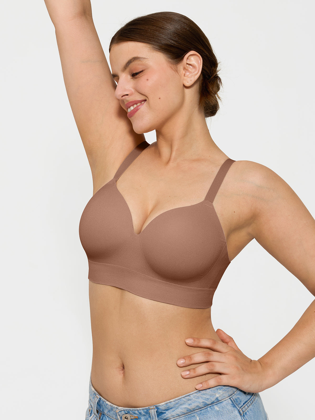 2-Pack Wireless Seamless Push-Up V-Neck Bra Bundle