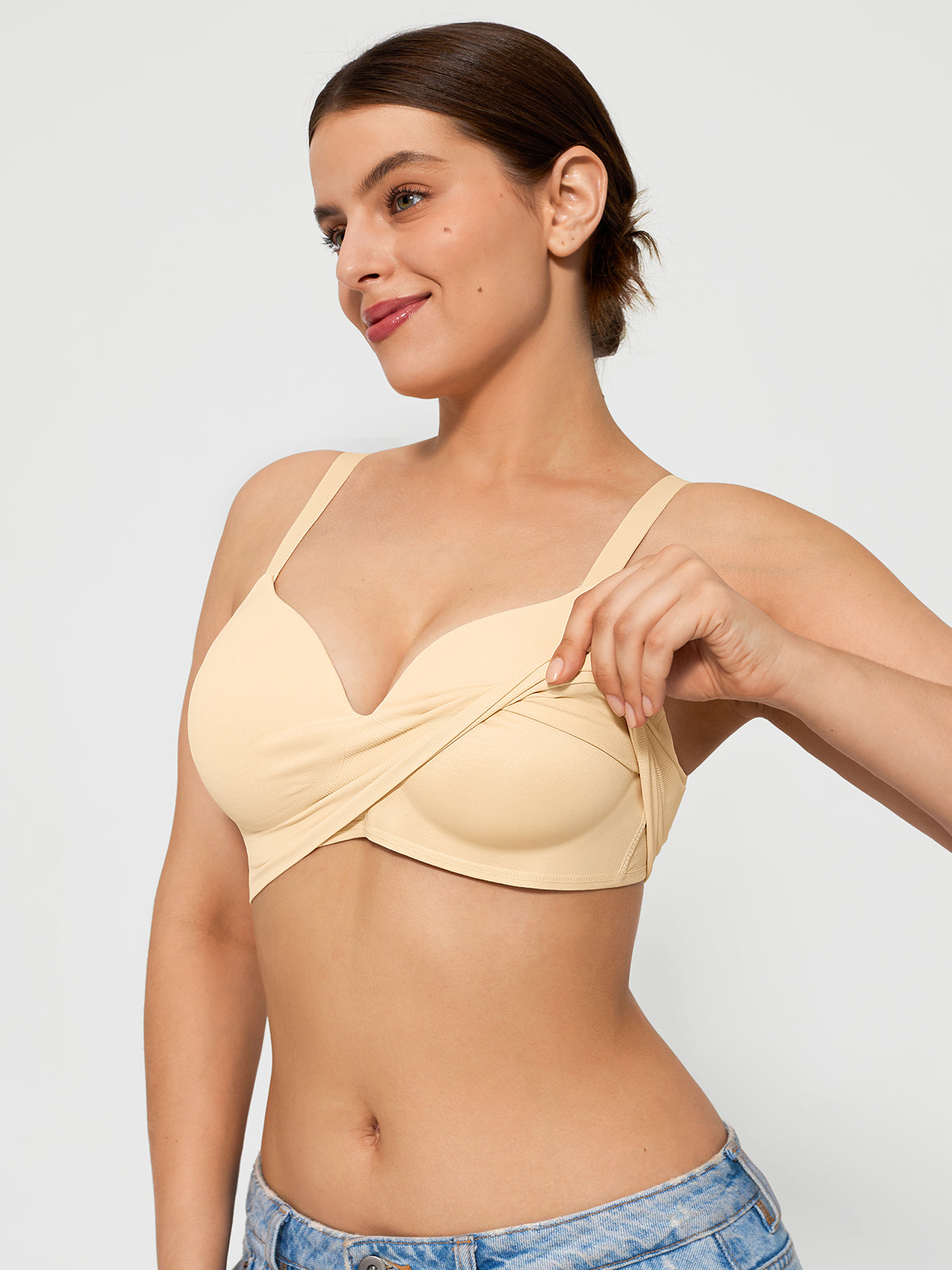 2-Pack Wireless Seamless Push-Up V-Neck Bra Bundle