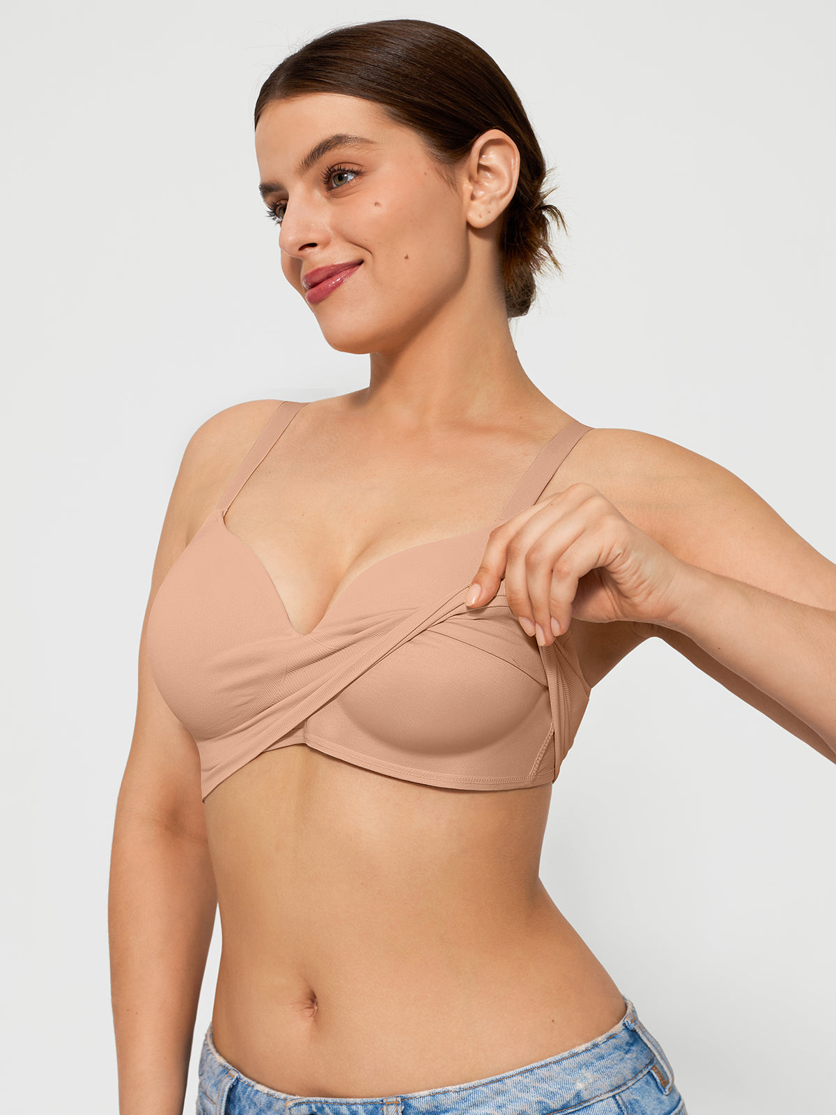 2-Pack Wireless Seamless Push-Up V-Neck Bra Bundle