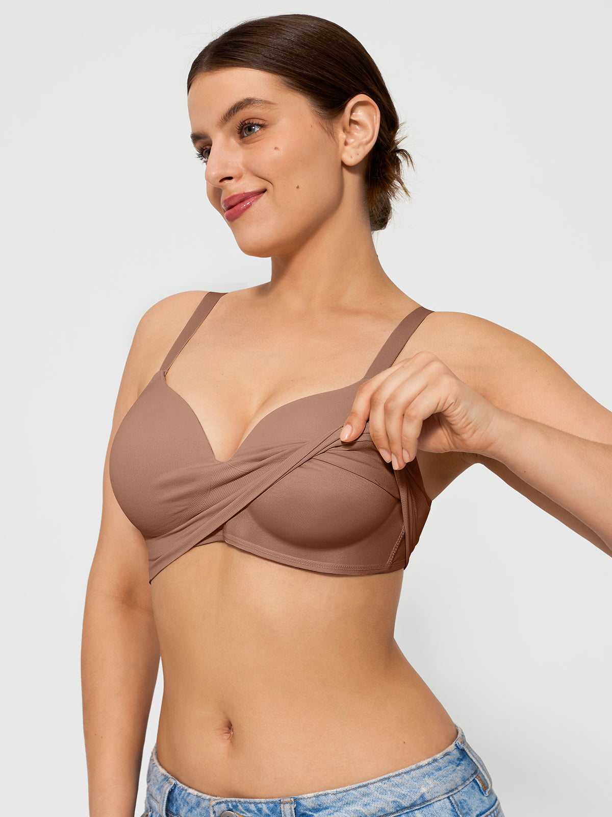 2-Pack Wireless Seamless Push-Up V-Neck Bra Bundle